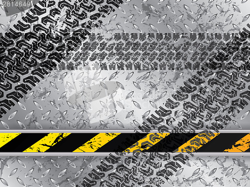 Image of Abstract background with tire tracks