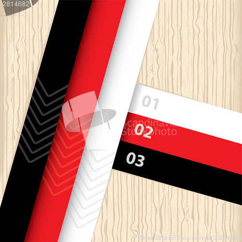 Image of Infographic design with wooden background