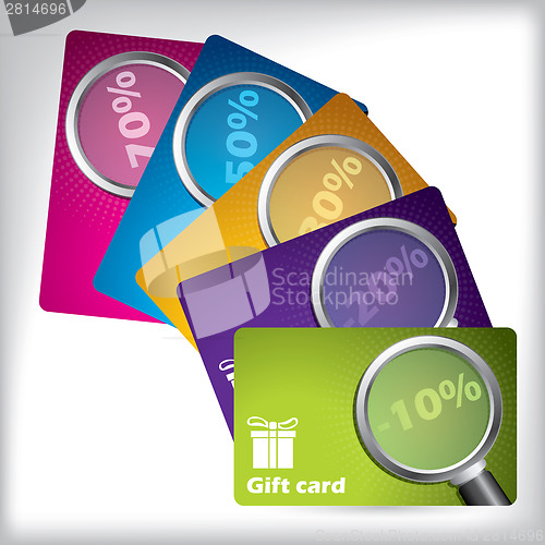 Image of Gift card design with magnifiers