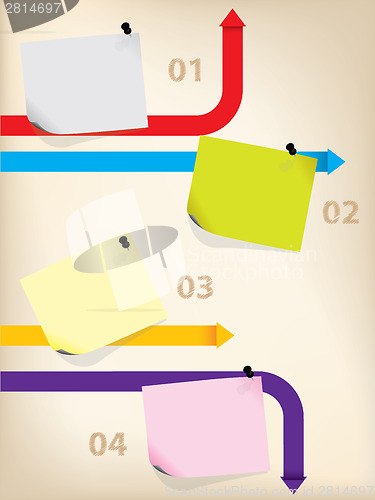 Image of Business infographics with notes