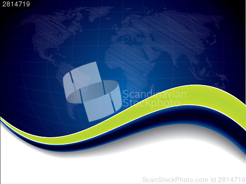 Image of Business brochure design with world map