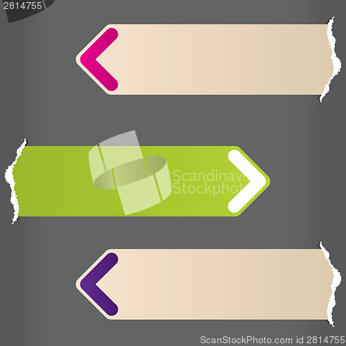 Image of Arrow labels bursting from ripped paper