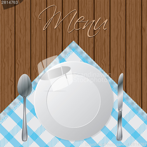 Image of Menu wooden brochure design 