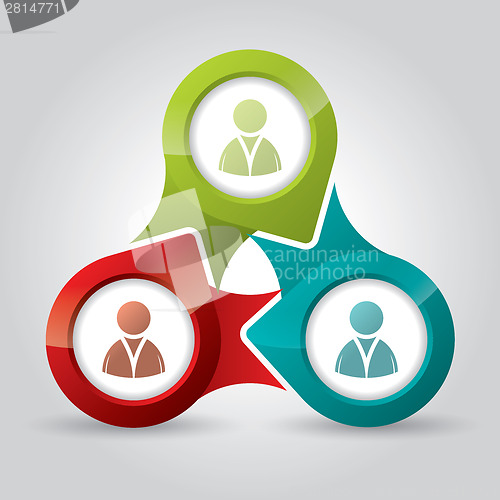 Image of Marketing connection illustrated with pointers 