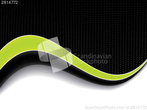 Image of Abstract green wave background design