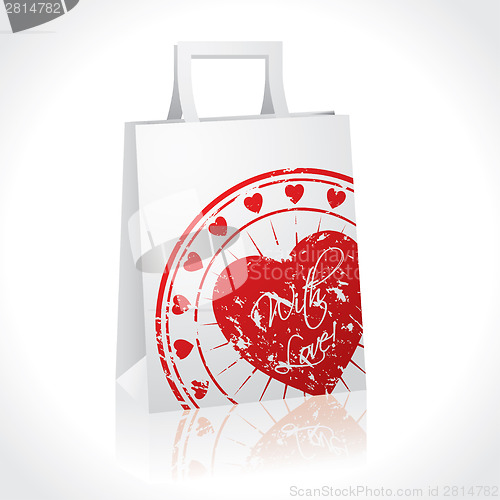 Image of Gift bag with huge heart