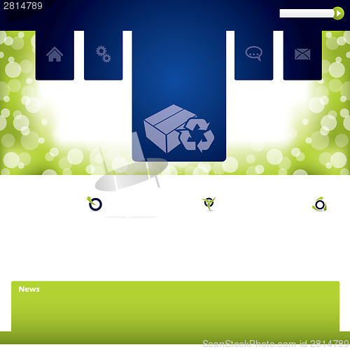 Image of Colorful website template design with products