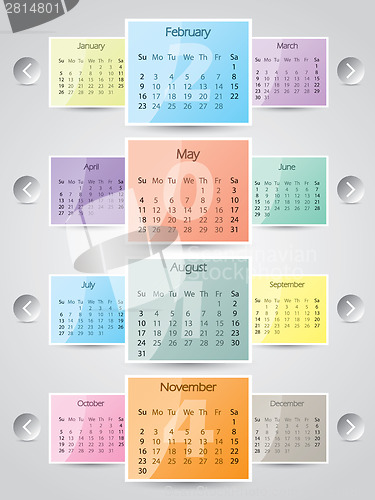 Image of 2014 calendar design with frames
