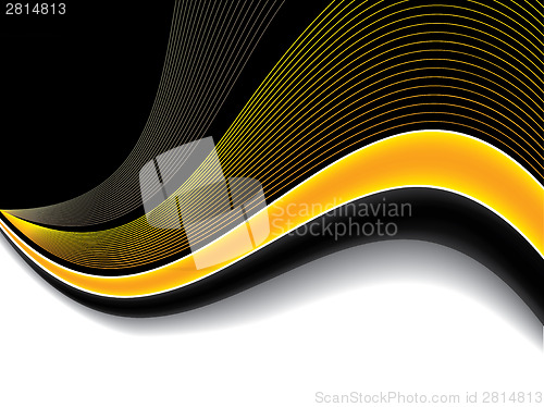 Image of Abstract orange wave background design