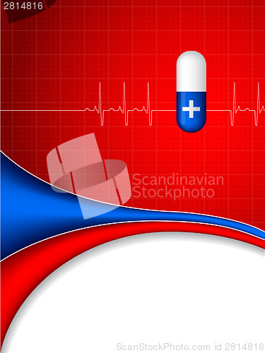 Image of Red and blue medical background design