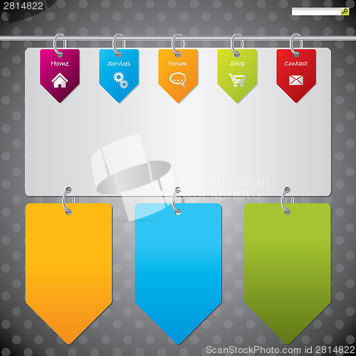 Image of Hanging labels web template design