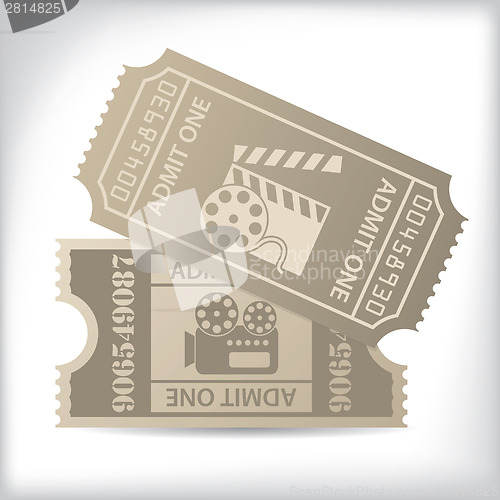 Image of Cinema tickets with icons and text