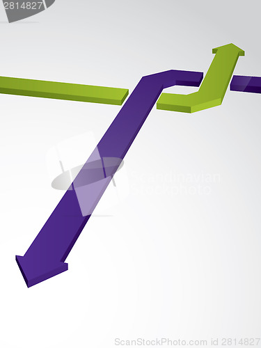 Image of Abstract 3d arrows brochure