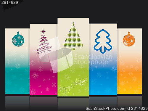 Image of Cool christmas banners with christmas elements