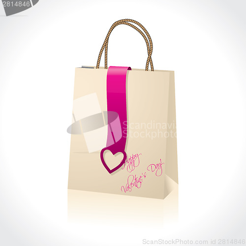 Image of Shopping bag with valentine heart