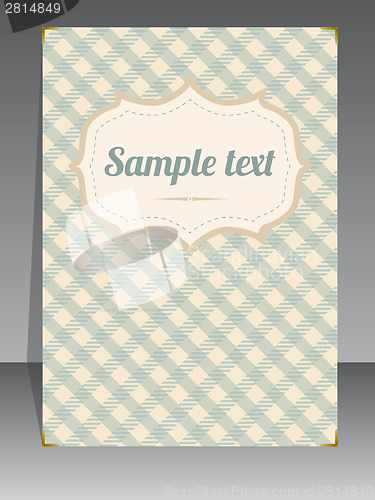Image of Retro brochure design on dark background 