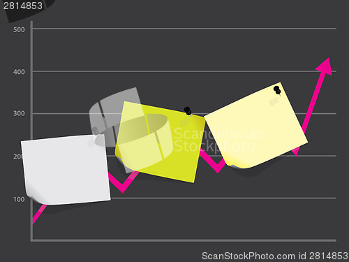 Image of Infographic design with notepapers