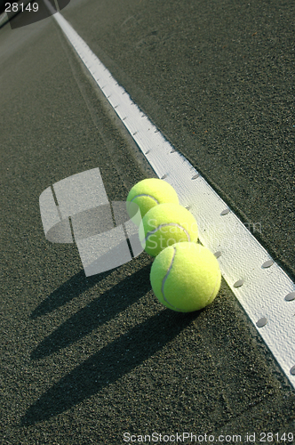 Image of three balls down the line