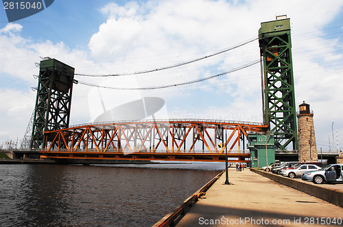 Image of Lift bridge over canal.