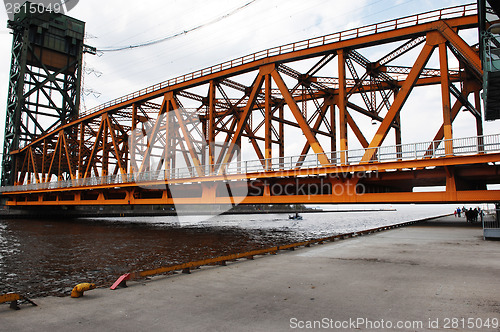 Image of Closeup of lift bridge.