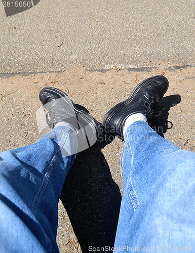 Image of Legs of a hiker.