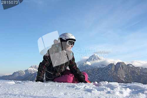 Image of Girl and snow