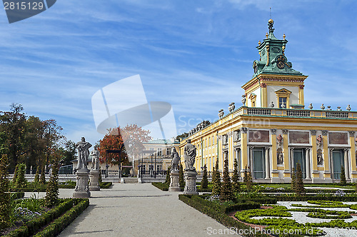 Image of Wilanow Palace, Warsaw, Poland.