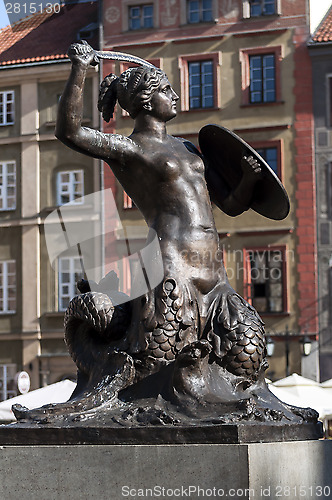 Image of Mermaid statue in Warsaw.