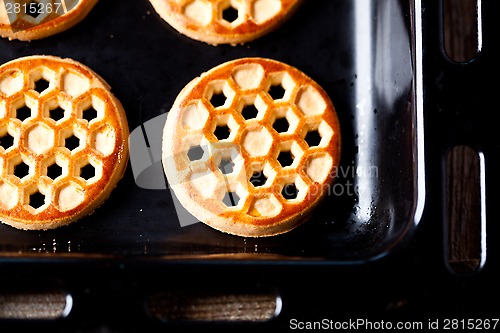 Image of honey cookies on baking sheet