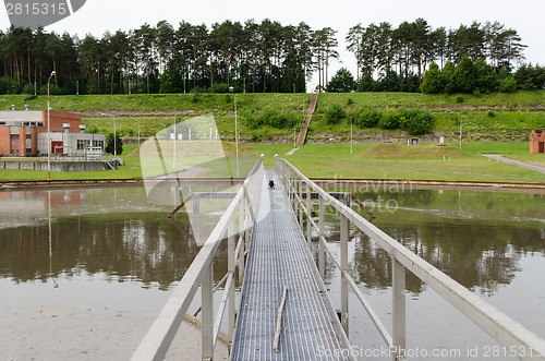 Image of Sewage treatment and bird 