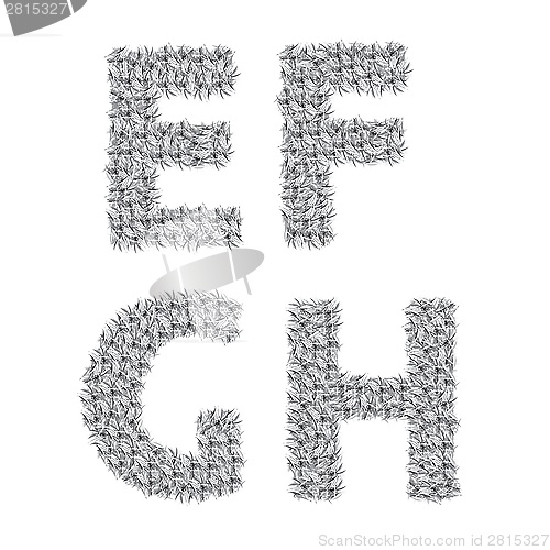 Image of gray letters