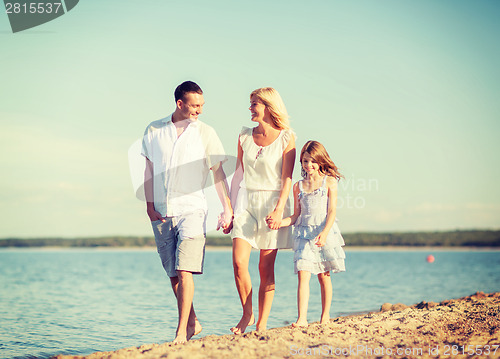 Image of happy family at the seaside