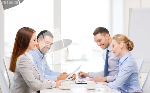 Image of business team having meeting in office