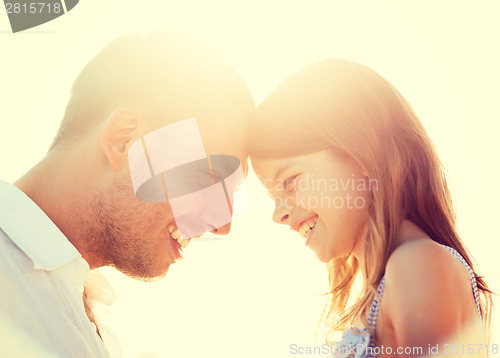 Image of happy father and child girl having fun