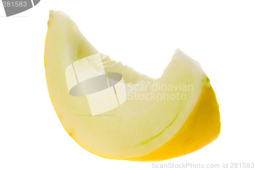 Image of Slice of honey white melon

