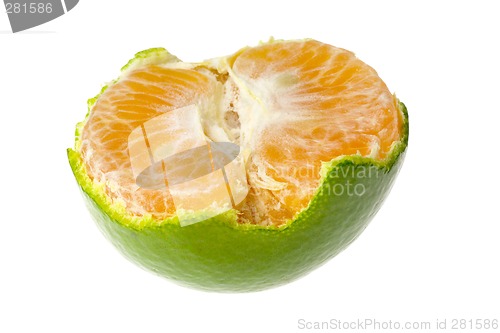 Image of Half green Mandarin orange

