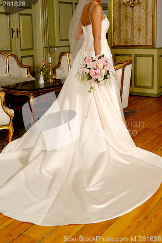 Image of Bride with flowers