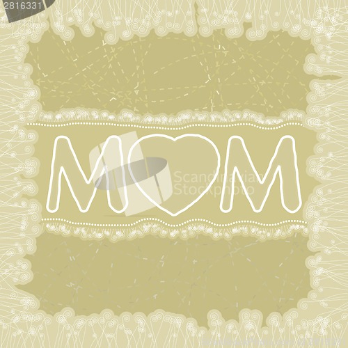 Image of Happy Mother's Day greeting card. EPS 8