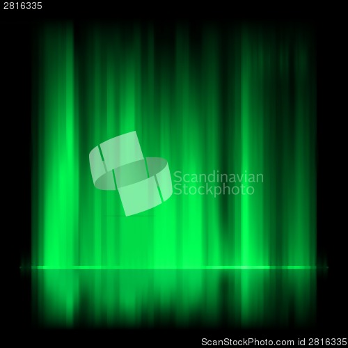 Image of Green aurora borealis background. EPS 8