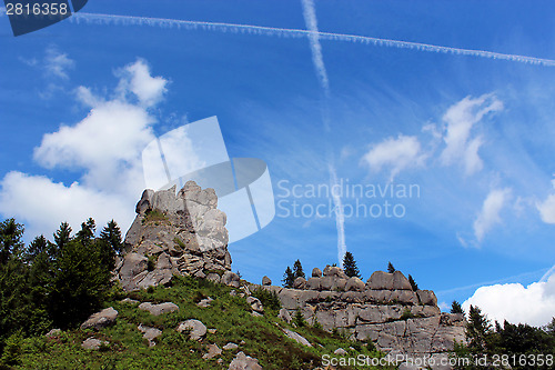 Image of big rock in Carpathian mountains