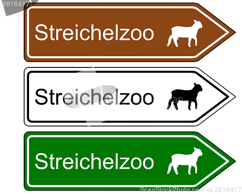 Image of Direction sign children?s zoo