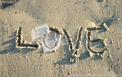 Image of Love in sand
