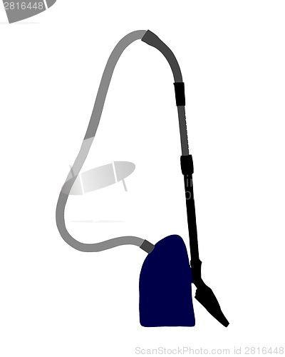 Image of The silhouette of a vacuum cleaner on white