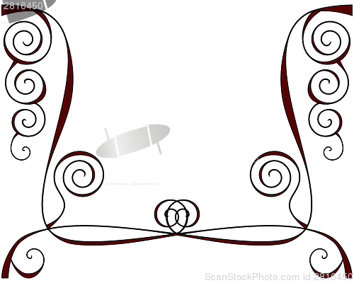 Image of Design background with lines and spirals on white