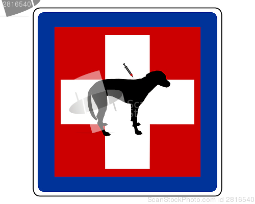 Image of Traffic sign for sick dogs