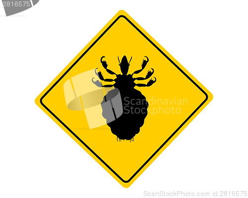 Image of Louse warning sign