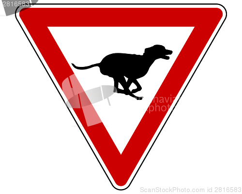 Image of Traffic sign for dogs