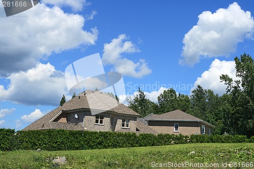 Image of New house in a rich suburban neighborhood