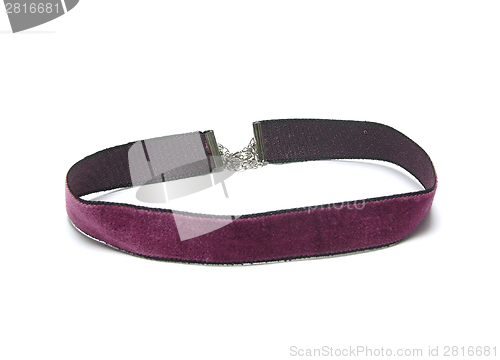 Image of Lilac velvet collar as traditional emblazonment for women and girls