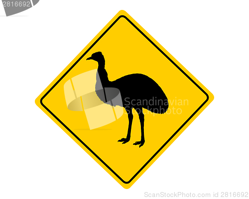 Image of Emu warning sign